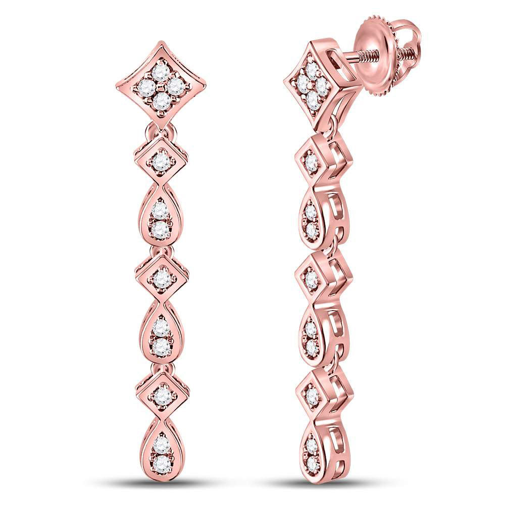 14kt Rose Gold 1/5ctw Diamond Earring