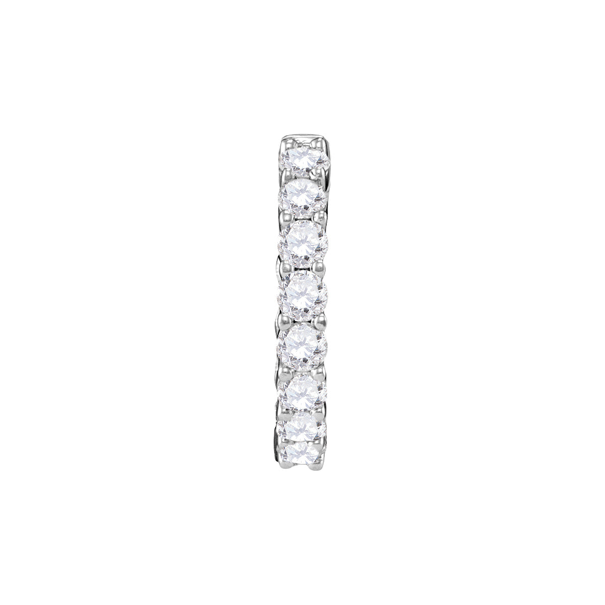 14kt White Gold 3 5/8 Cttw Diamond Fashion High Hoops Earring