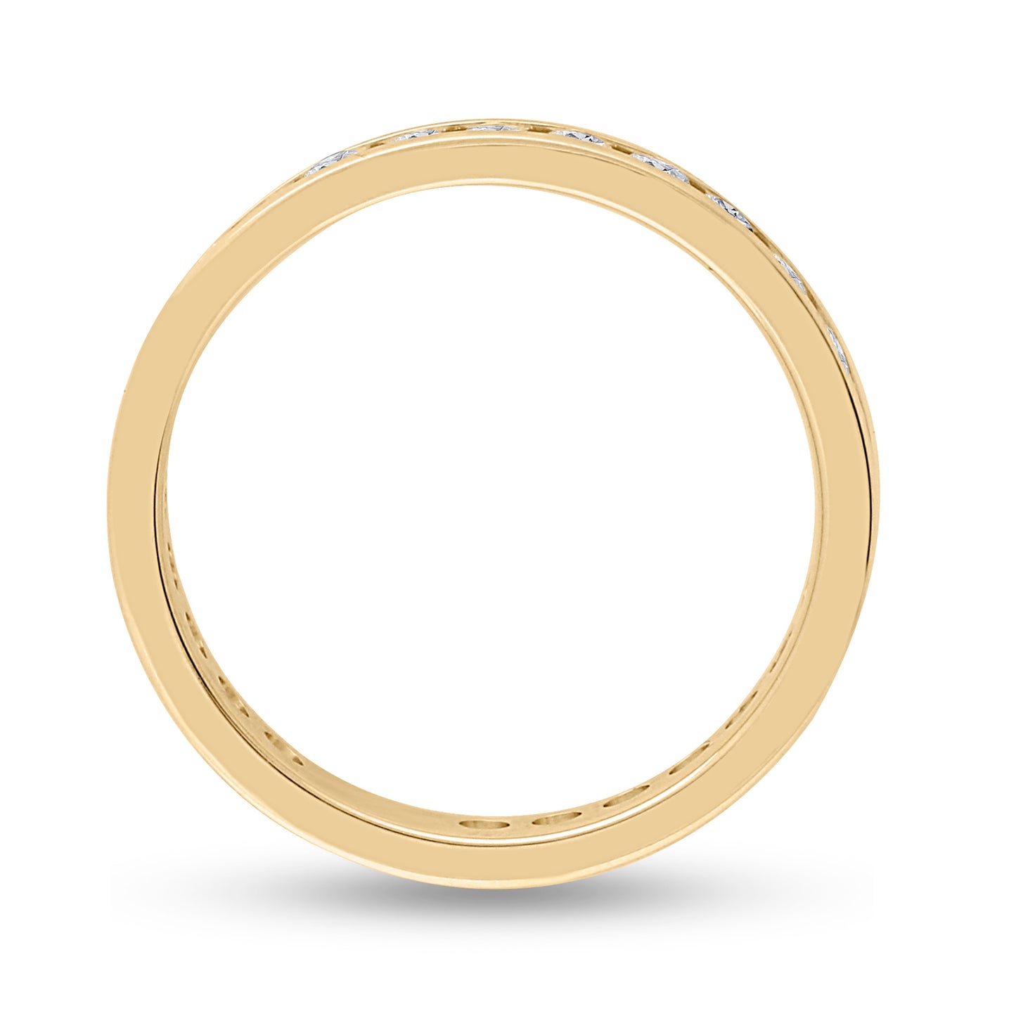 14K Yellow Gold Womens Round Diamond Eternity Wedding Band 1ctw, Womens Size: 5-10