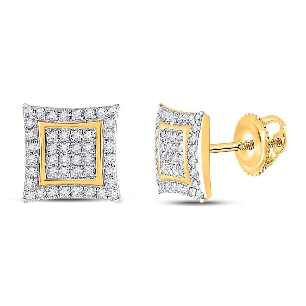10kt Yellow Gold 1/4 Cttw Diamond Fashion Earring