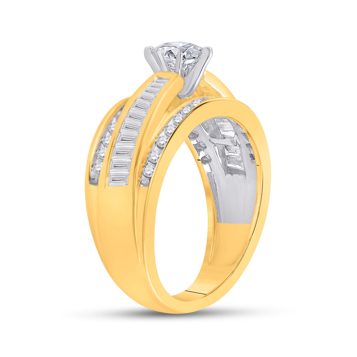 14K Yellow Gold Marquise Diamond Solitaire Bridal Wedding Engagement Ring 1 Cttw, Womens Size: 5-10