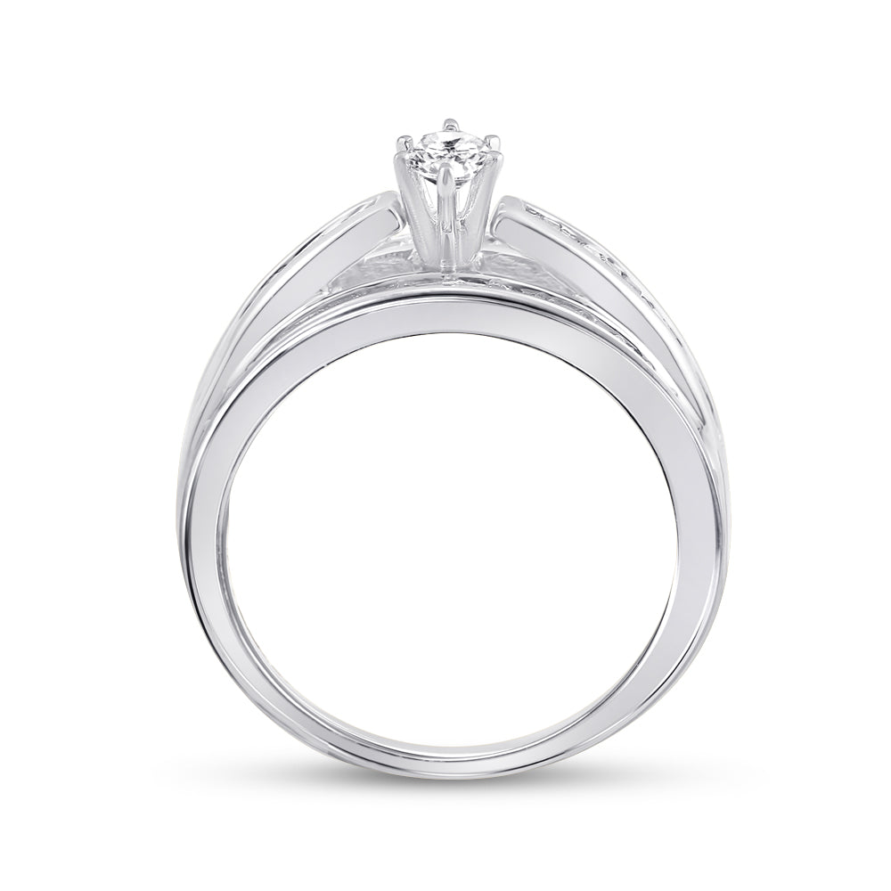 14K White Gold Marquise Diamond Solitaire Bridal Wedding Engagement Ring 1 Cttw, Womens Size: 5-10