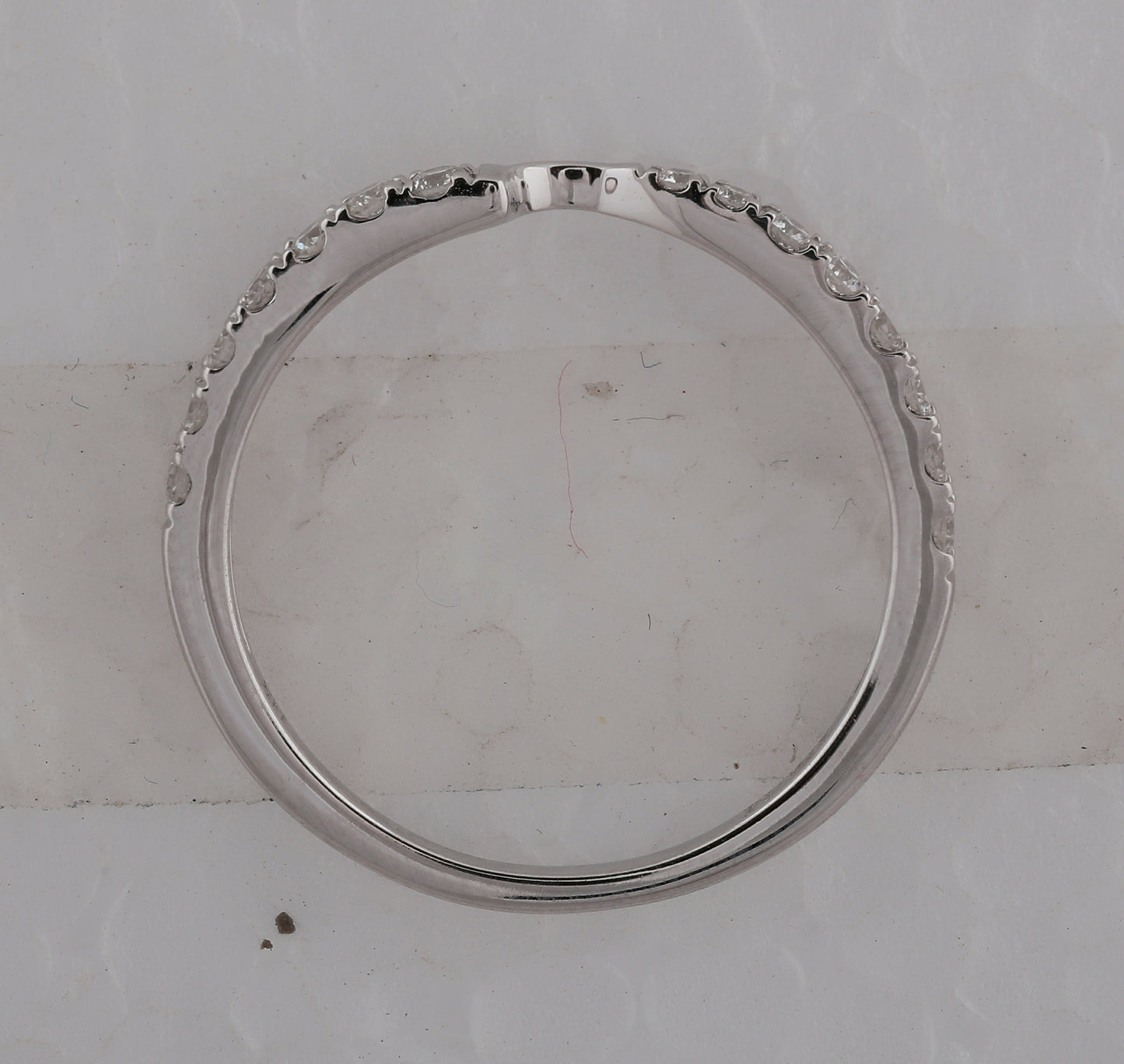 14K White Gold Womens Round Diamond 2-stone Wedding Band 1/4 Cttw, Womens Size: 5-10