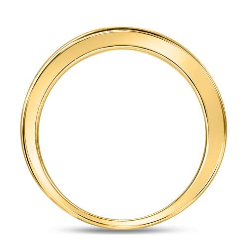 14K Yellow Or White Gold Womens Round Diamond Wedding Channel Set Band 1/2 Cttw, Womens Size: 5-10