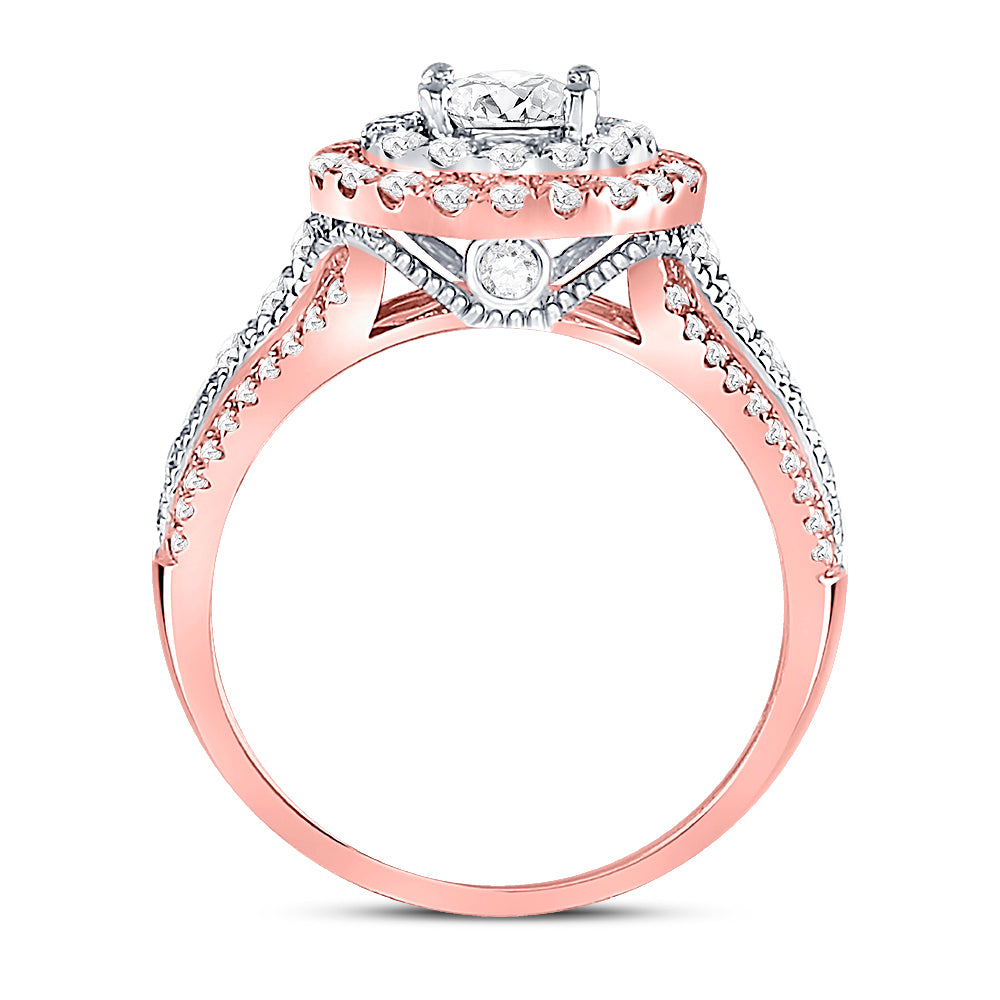 14K Rose Gold Round Diamond Solitaire Bridal Wedding Engagement Ring 1-1/4 Cttw, Womens Size: 5-10