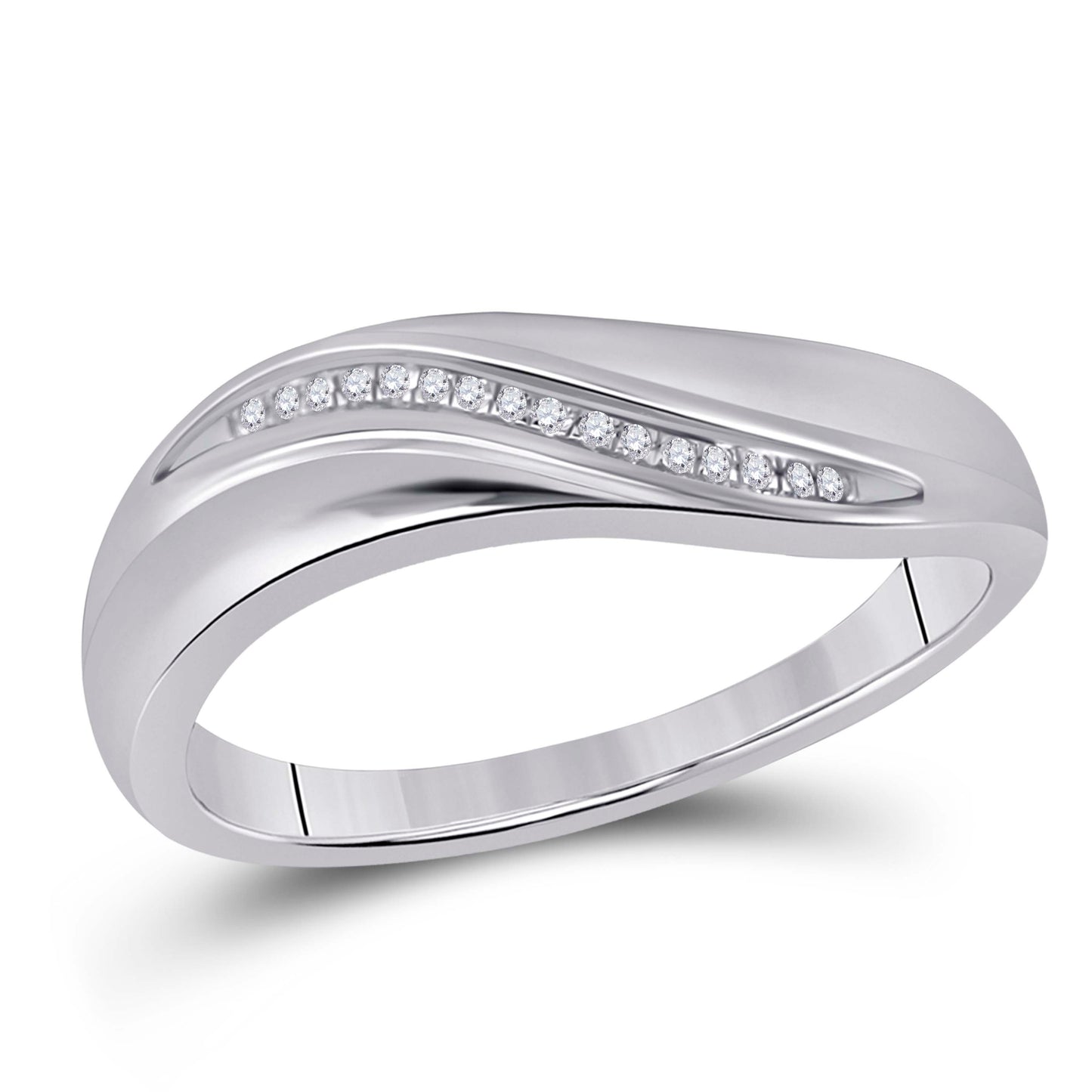 Sterling Silver His Hers Round Diamond Solitaire Matching Wedding Set 1/5 Cttw, Womens Size: 5-10, Mens Size: 7-13