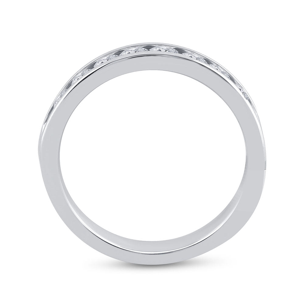 14K White Gold Womens Round Diamond Wedding Band 3/4 Cttw, Womens Size: 5-10