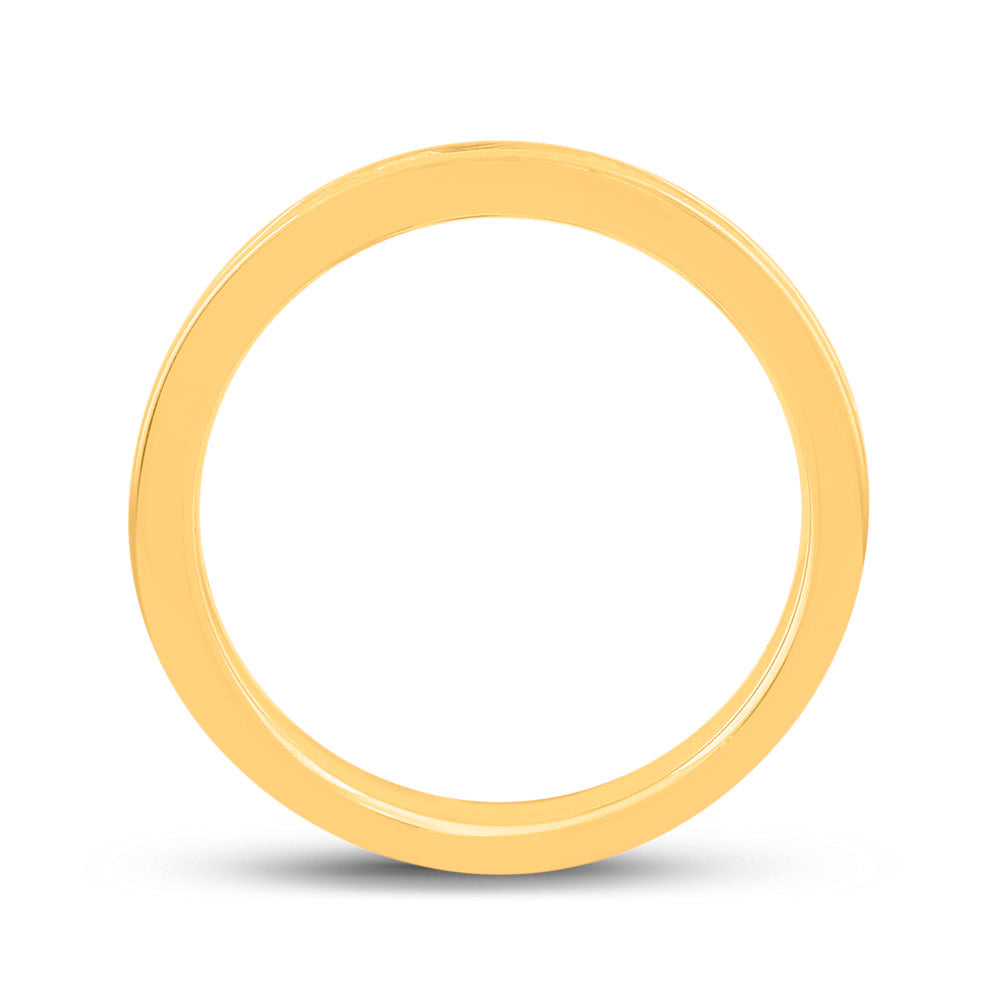 14K Yellow Gold Womens Round Diamond Wedding Single Row Band 1 Cttw, Womens Size: 5-10