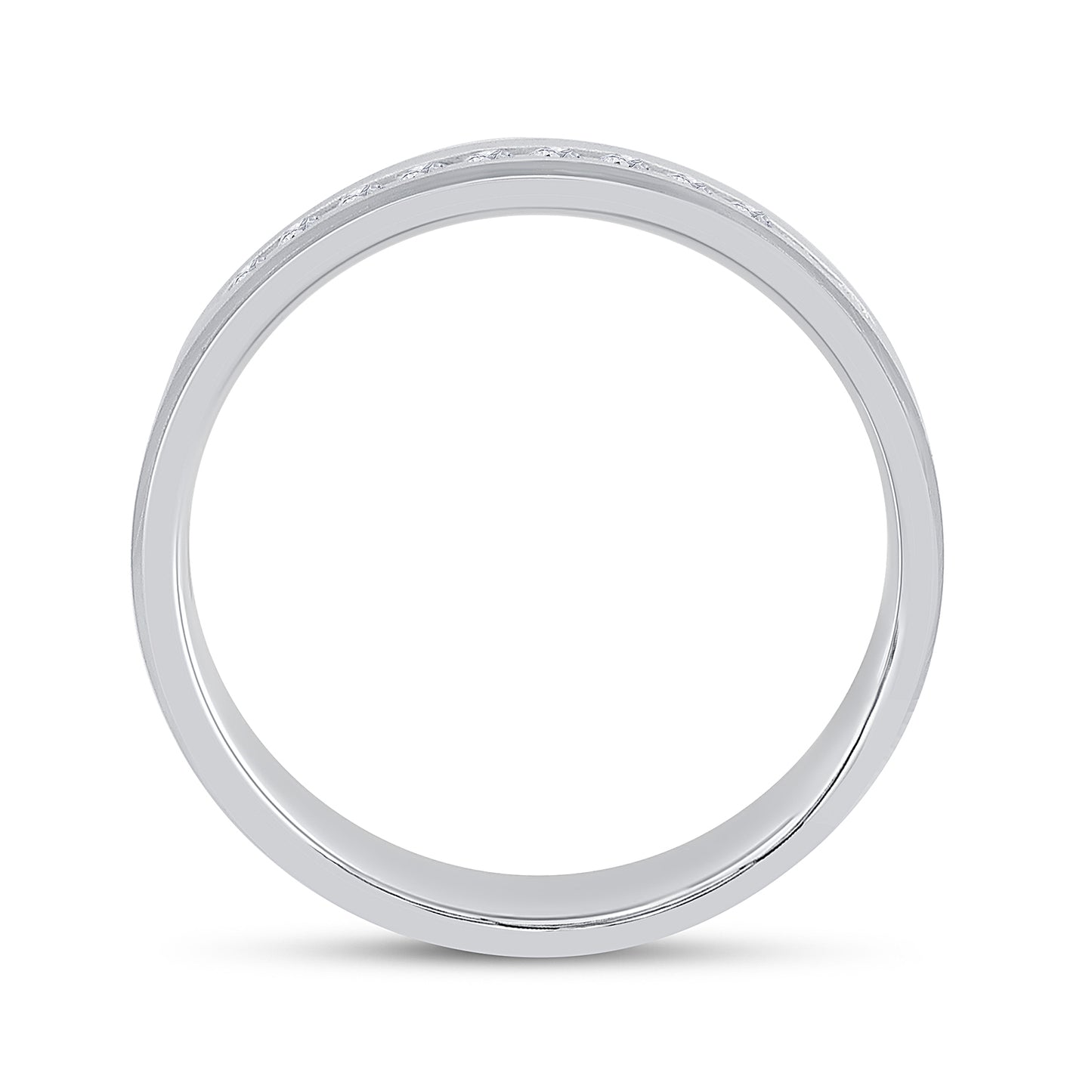 14K White Gold Mens Round Diamond Single Row Wedding Band Ring 1/4 Cttw, Mens Size: 7-13