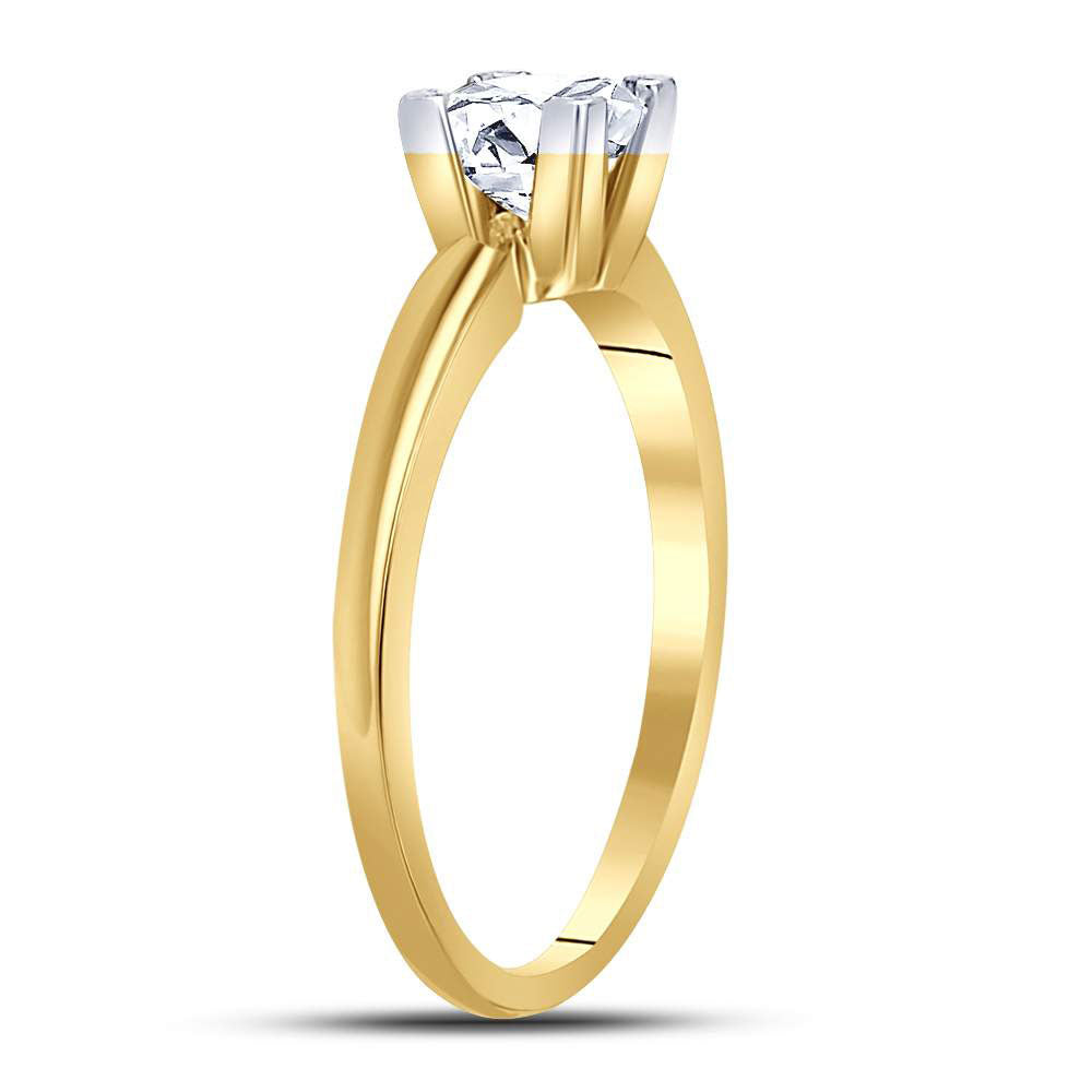 14K Yellow Or White Gold Womens Princess Diamond Solitaire Bridal Wedding Engagement Ring 3/4 Cttw