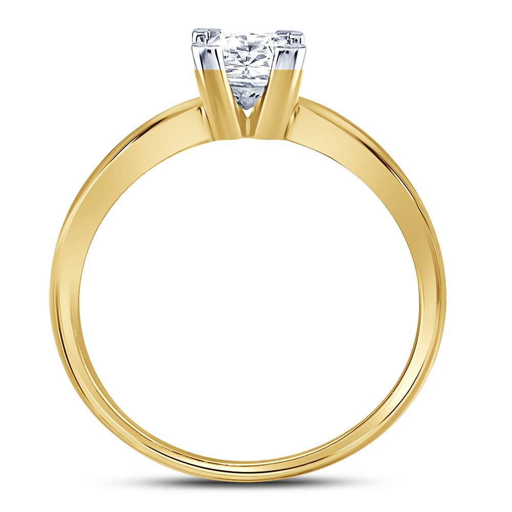 14K Yellow Or White Gold Womens Princess Diamond Solitaire Bridal Wedding Engagement Ring 3/4 Cttw