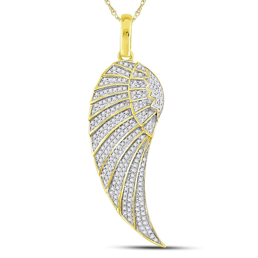 10kt Yellow Gold 5/8 Cttw Diamond Fashion Pendant