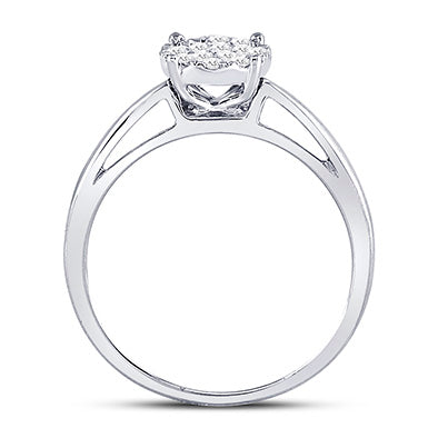 14K Yellow Or White Gold Princess Round Diamond Bridal Wedding Engagement Ring 1/4 Cttw, Womens Size: 5-10