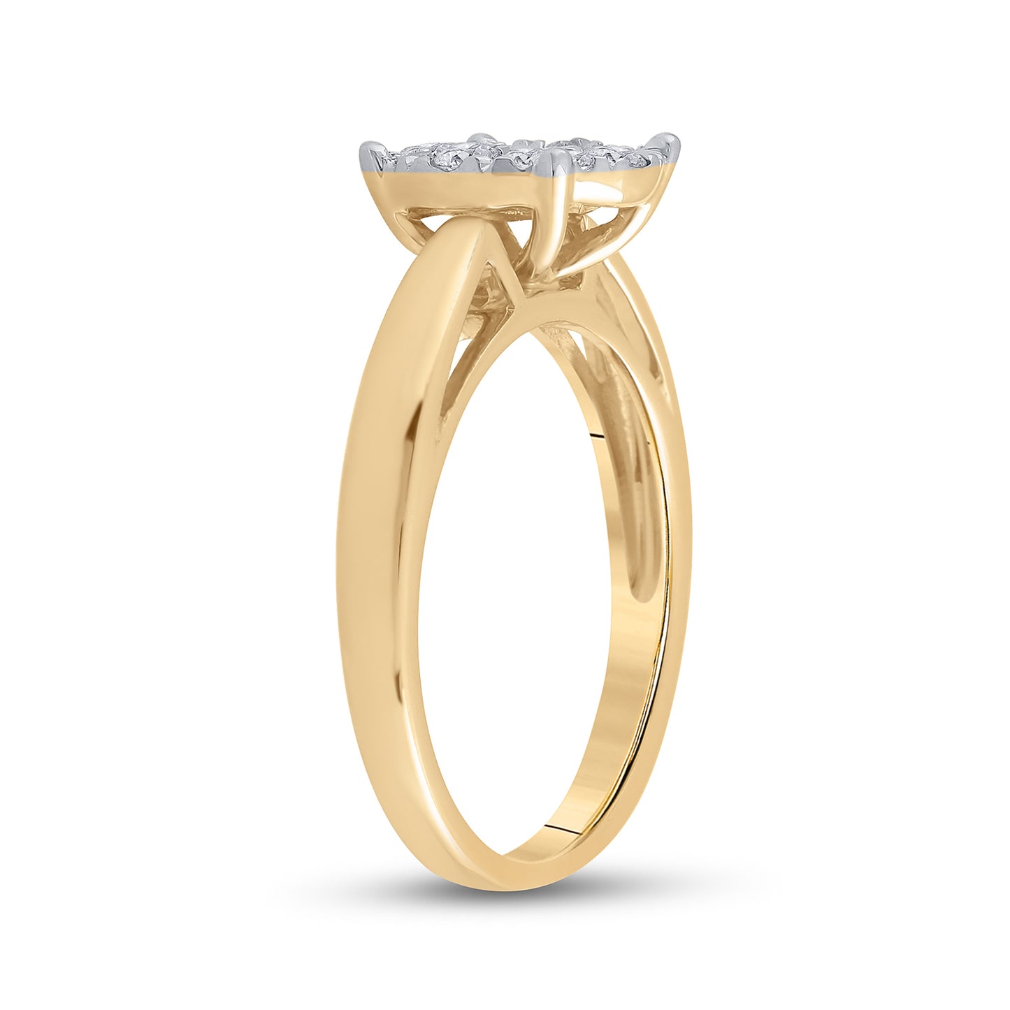 14K Yellow Or White Gold Princess Diamond Bridal Wedding Engagement Ring 1/2 Cttw, Womens Size: 5-10