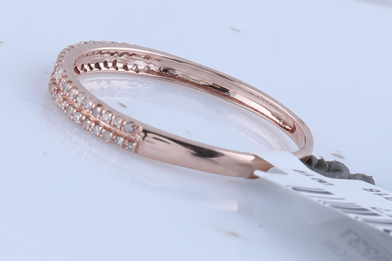 10kt Rose Gold 1/6ctw Diamond Fashion Band