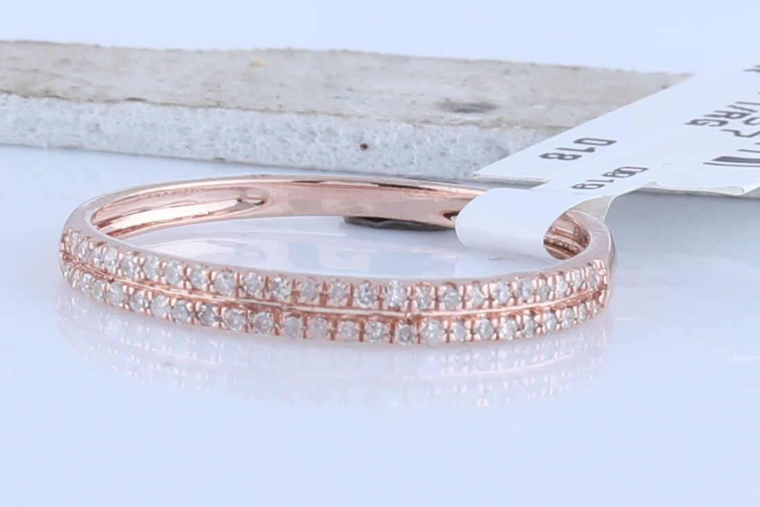 10kt Rose Gold 1/6ctw Diamond Fashion Band