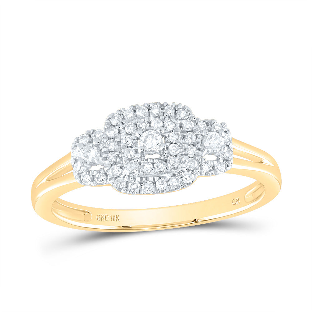 10K Yellow Gold Round Diamond Solitaire Bridal Wedding Engagement Ring 1/4 Cttw, Womens Size: 5-10