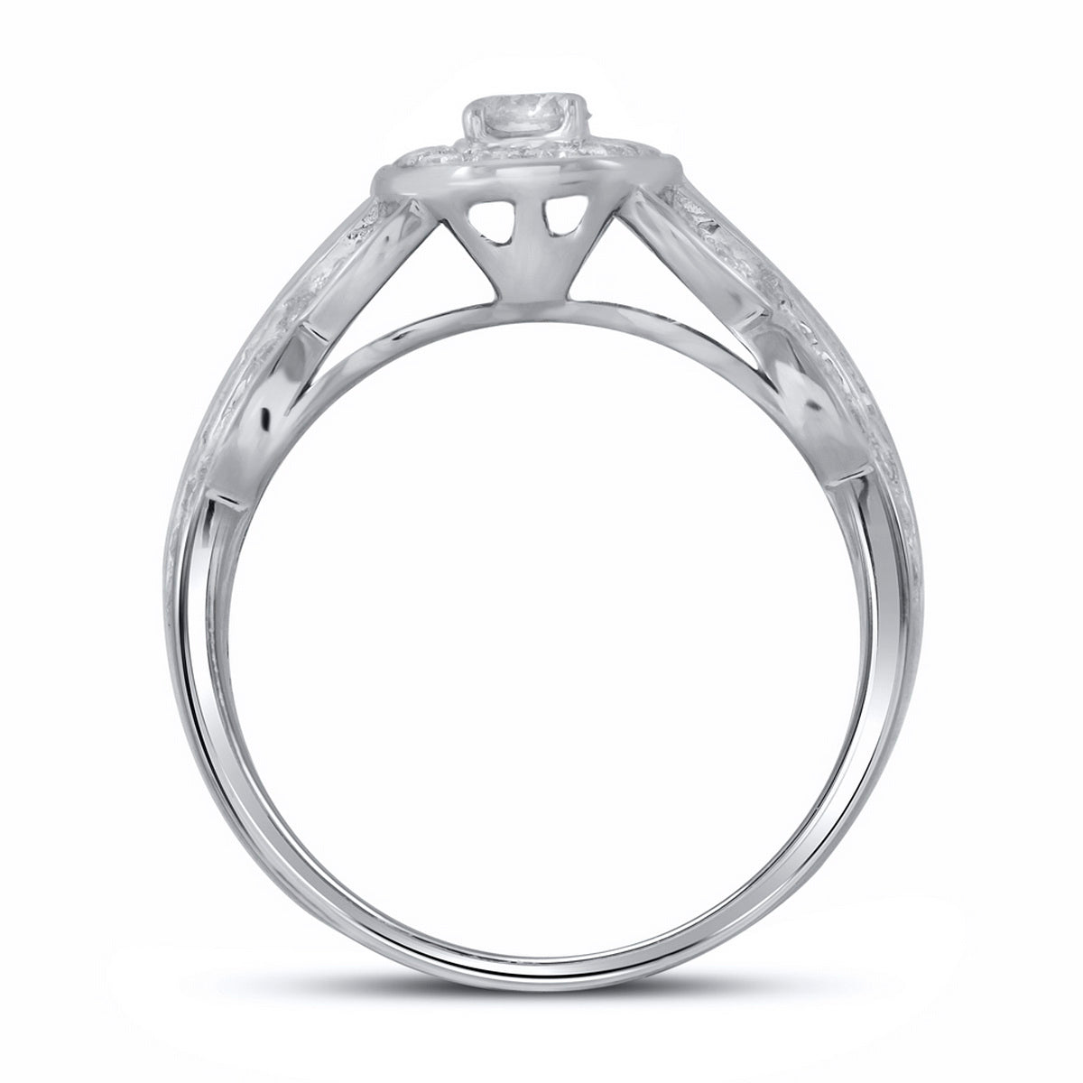 14kt White Gold Womens Round Diamond Solitaire Bridal Wedding Engagement Ring 3/4 Cttw