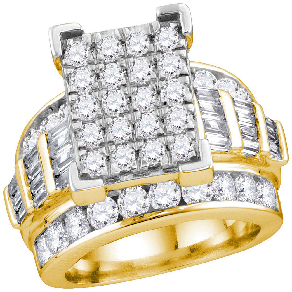 10K Yellow Gold 3 7/8Ctw Natural Diamond Cindy Ring