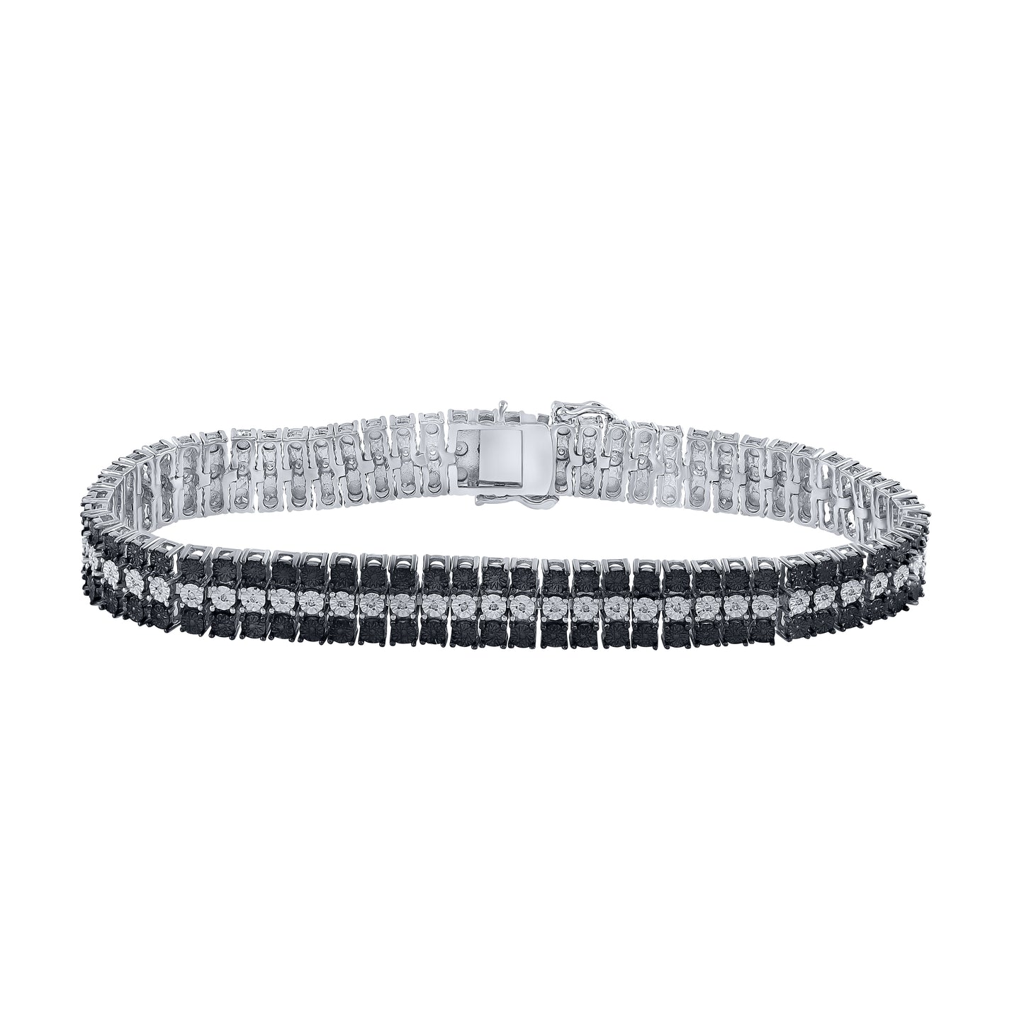 Sterling Silver 1/8ctw Diamond Fashion Bracelet