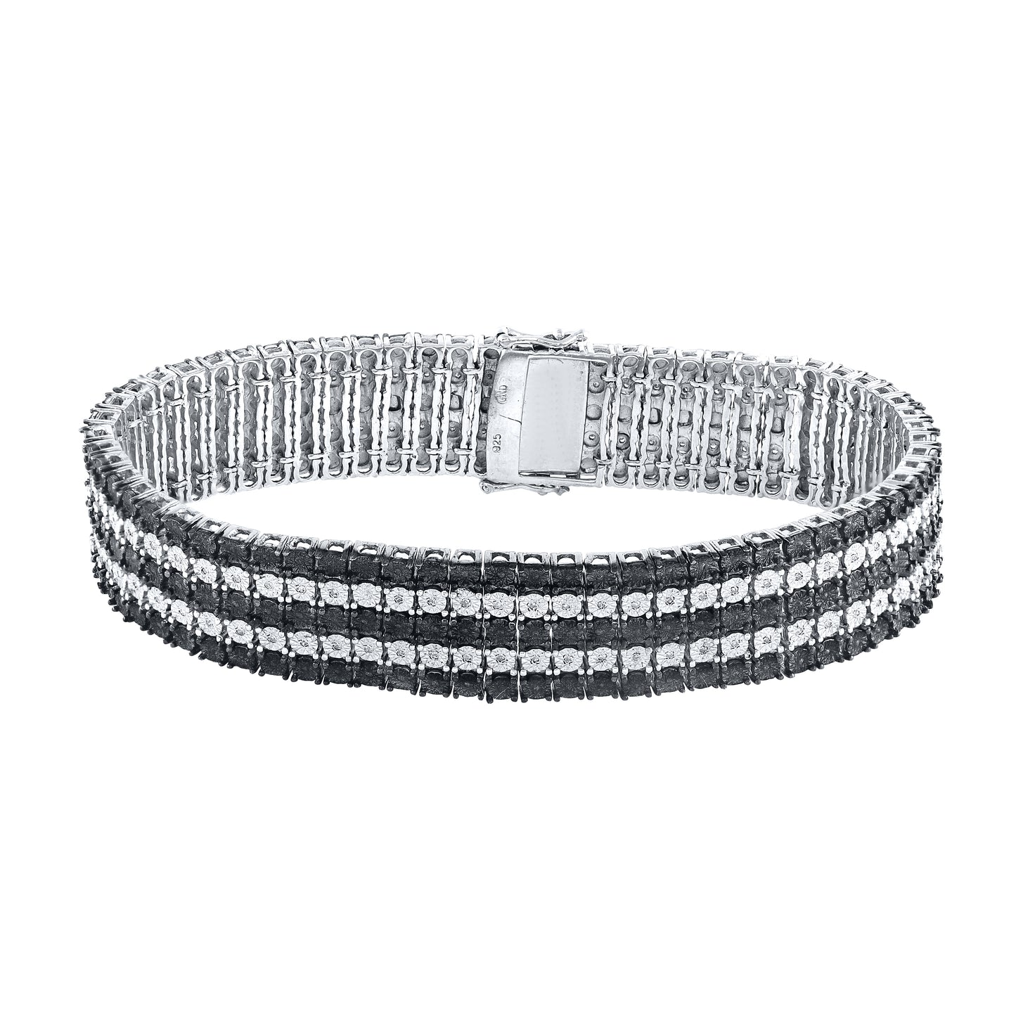 Sterling Silver 1/4ctw Diamond Fashion Bracelet