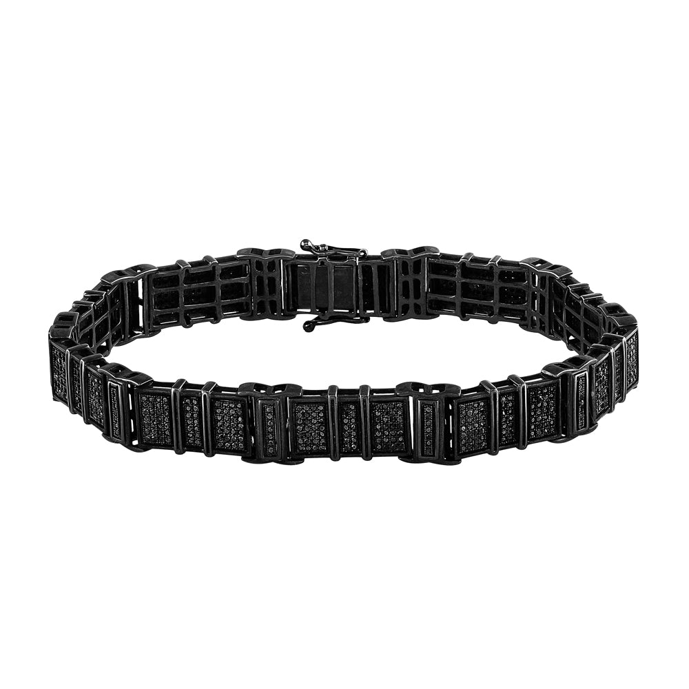 Sterling Silver 2 1/3ct Diamond Micro-pave Bracelet
