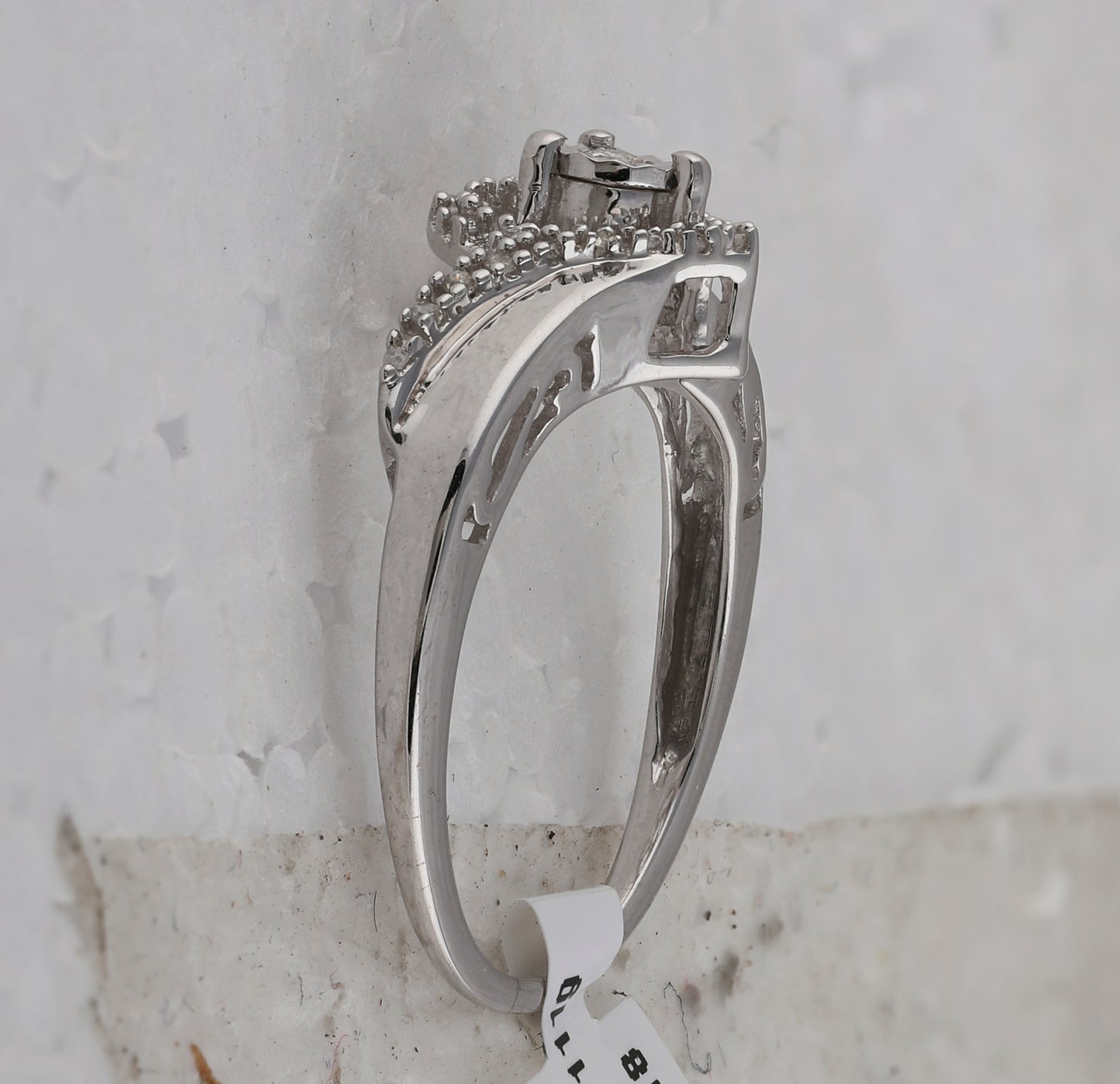 Sterling Silver Womens Round Dia. Heart Ring 0.1 ctw, Women's Size: 5-10