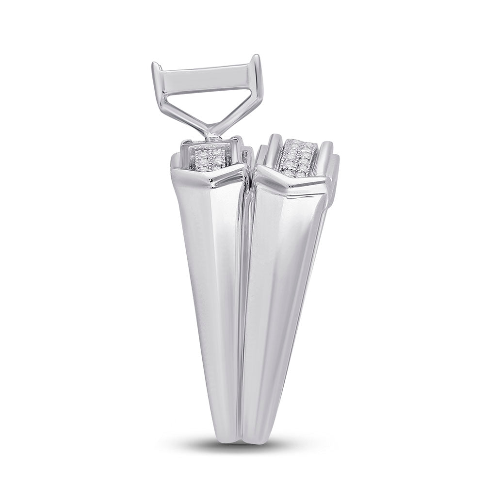 Sterling Silver His Hers Round Dia. Cluster Matching Wedding Set 1/3ctw, Women's Size: 5-10, Mens Size: 7-13