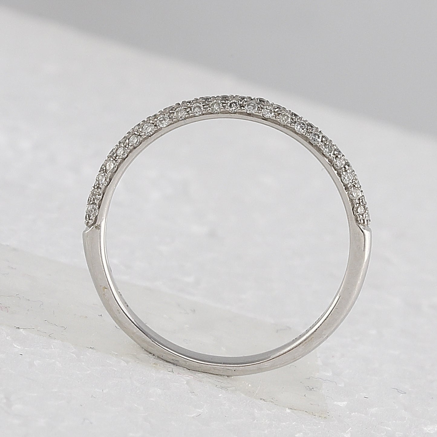 14kt White Gold 1 1/4ct Diamond 3/8ct-crd B. Set Size 8