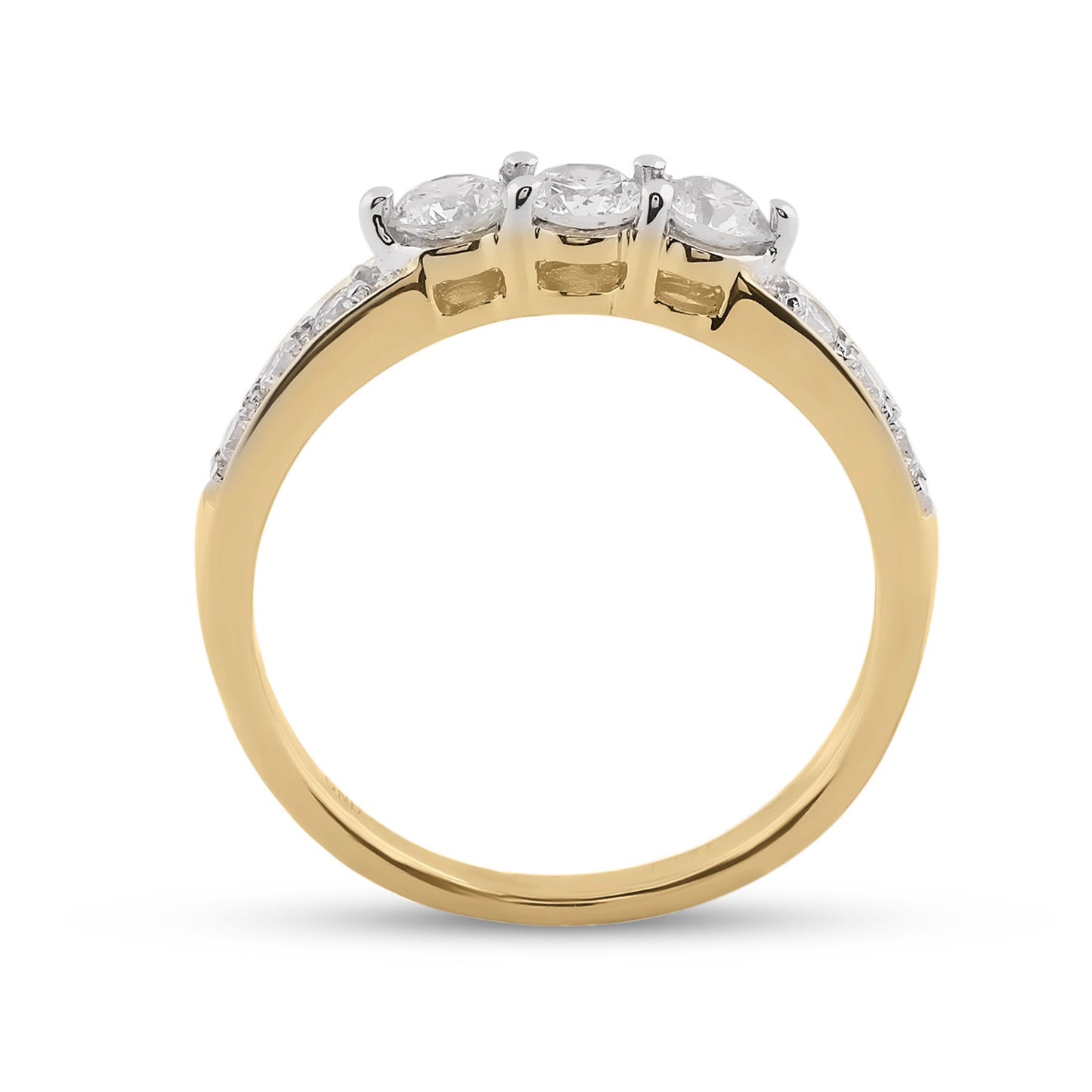 14K Yellow Or White Gold Princess Diamond Bridal Wedding Ring Band Set 1-1/2 Cttw, Womens Size: 5-10