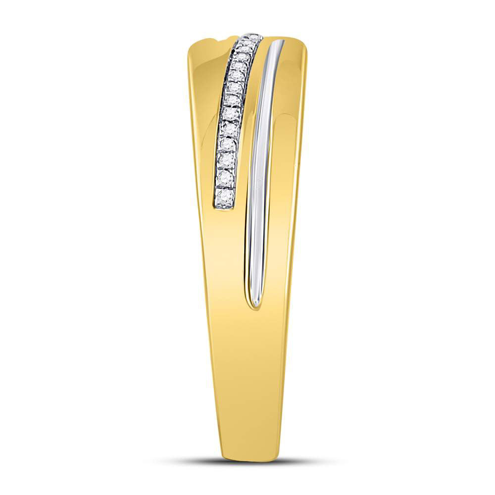 10K Yellow Gold His Hers Round Diamond Cluster Matching Wedding Set 3/8ctw, Women's Size: 5-10, Mens Size: 7-13