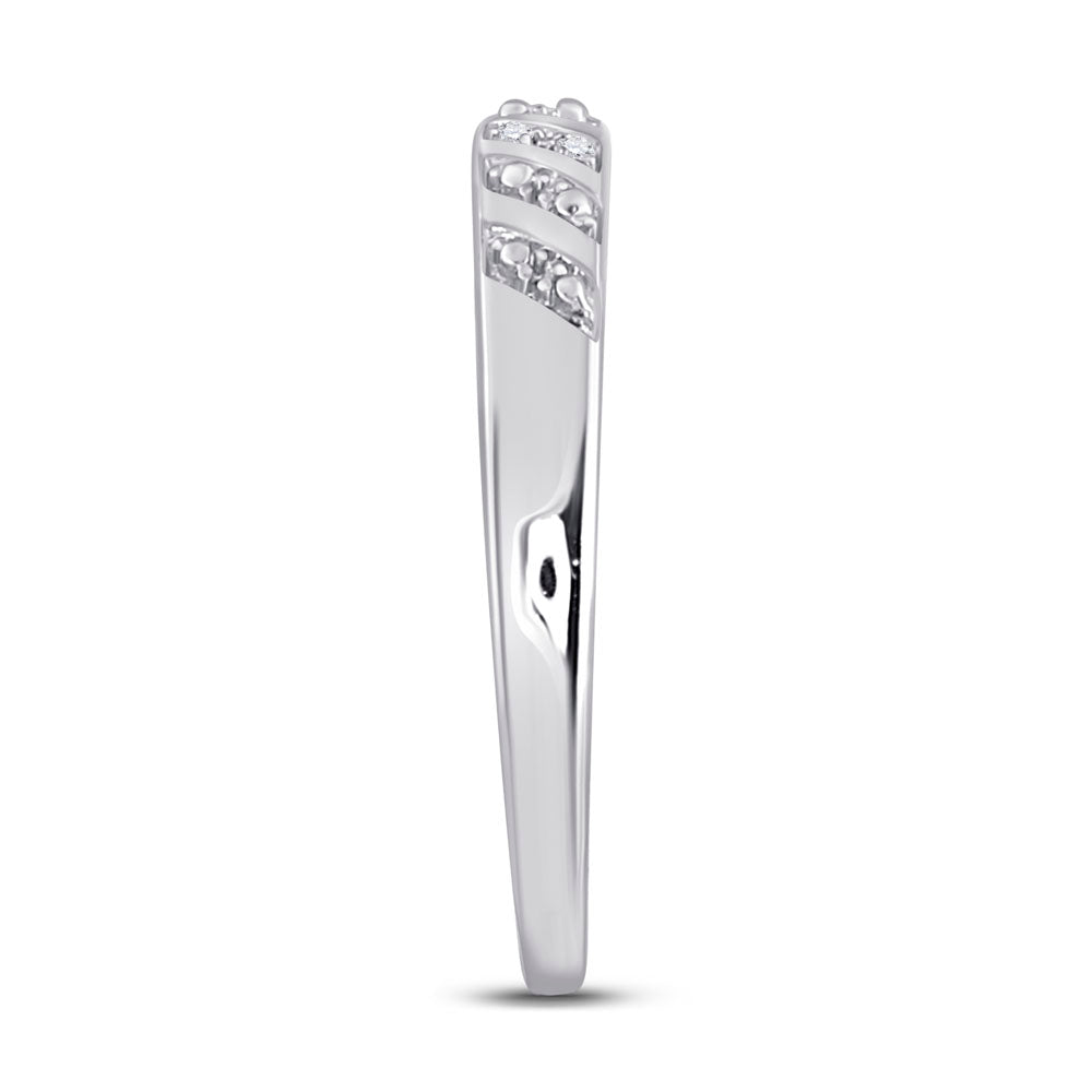 10K Yellow Or White Gold His Hers Round Diamond Square Matching Wedding Set 1/12 Cttw, Womens Size: 5-10, Mens Size: 7-13