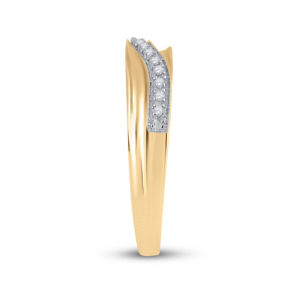 10K Yellow Gold His Hers Round Dia. Cluster Matching Wedding Set 1/3ctw, Women's Sz: 5-10, Men's Sz: 7-13