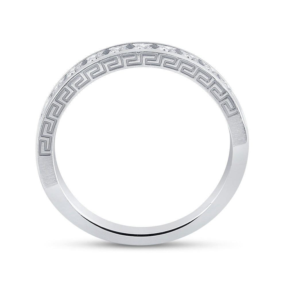 14K White Gold Womens Round Diamond Wedding Band 1/2 Cttw, Womens Size: 5-10