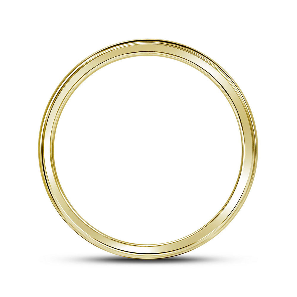10K Yellow Gold Mens Round Diamond Wedding Band Ring 1 Cttw, Mens Size: 7-13
