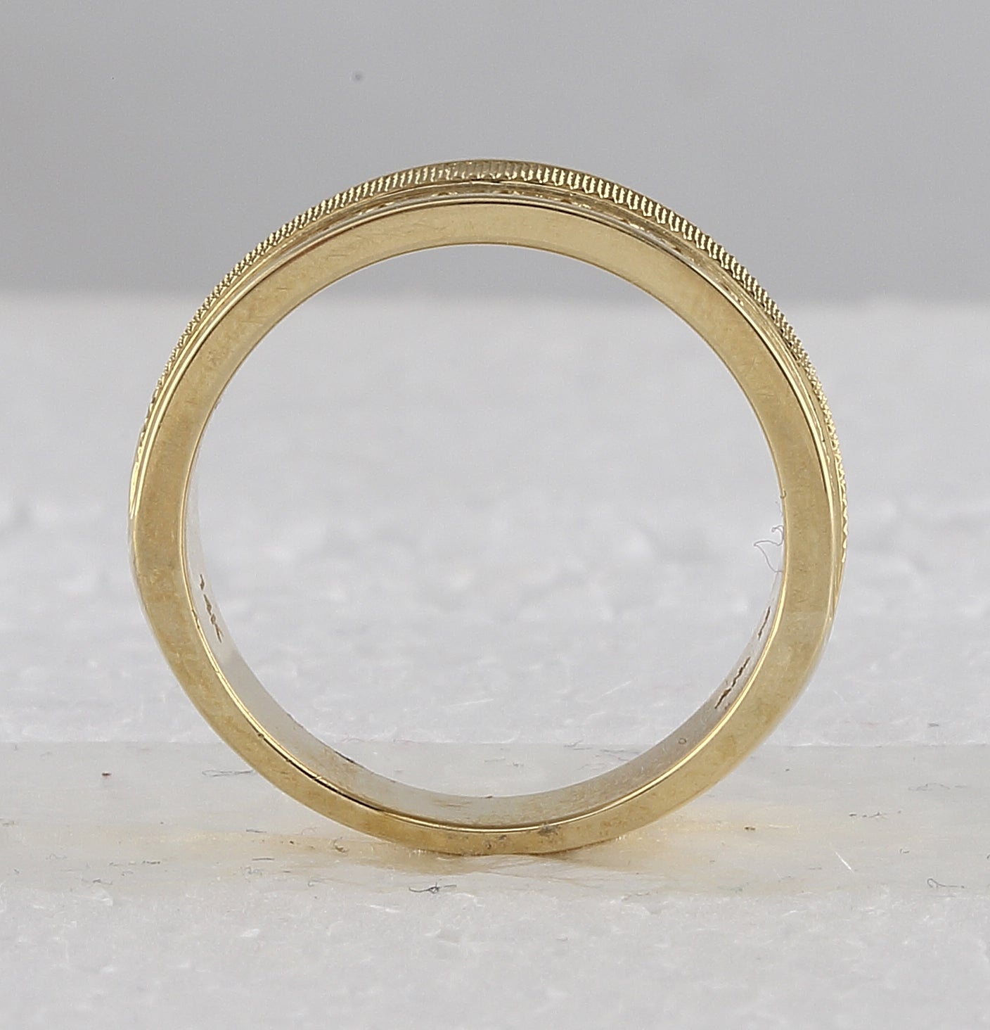 14K Yellow Gold Mens Round Diamond Double Row Textured Wedding Band Ring 1 Cttw, Mens Size: 7-13