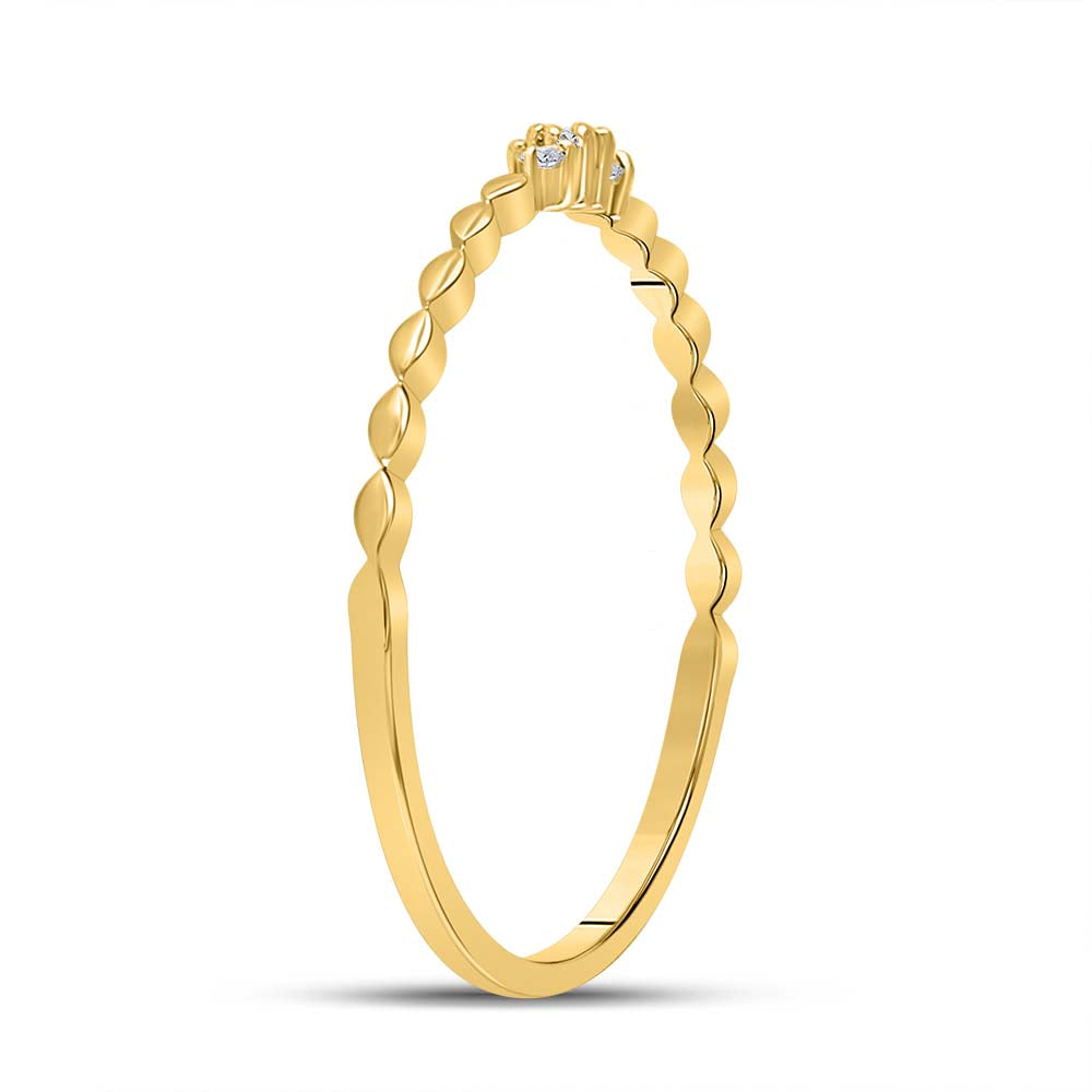 10kt Yellow Gold 0.026ctw Diamond Stackable Band