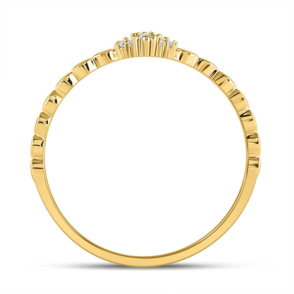 10kt Yellow Gold 0.026ctw Diamond Stackable Band