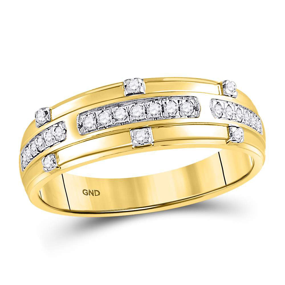 14K Yellow Gold His Hers Round Diamond Solitaire Matching Wedding Set 3/4 Cttw, Womens Size: 5-10, Mens Size: 7-13