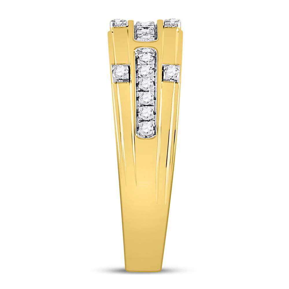 14K Yellow Gold His Hers Round Diamond Solitaire Matching Wedding Set 3/4 Cttw, Womens Size: 5-10, Mens Size: 7-13