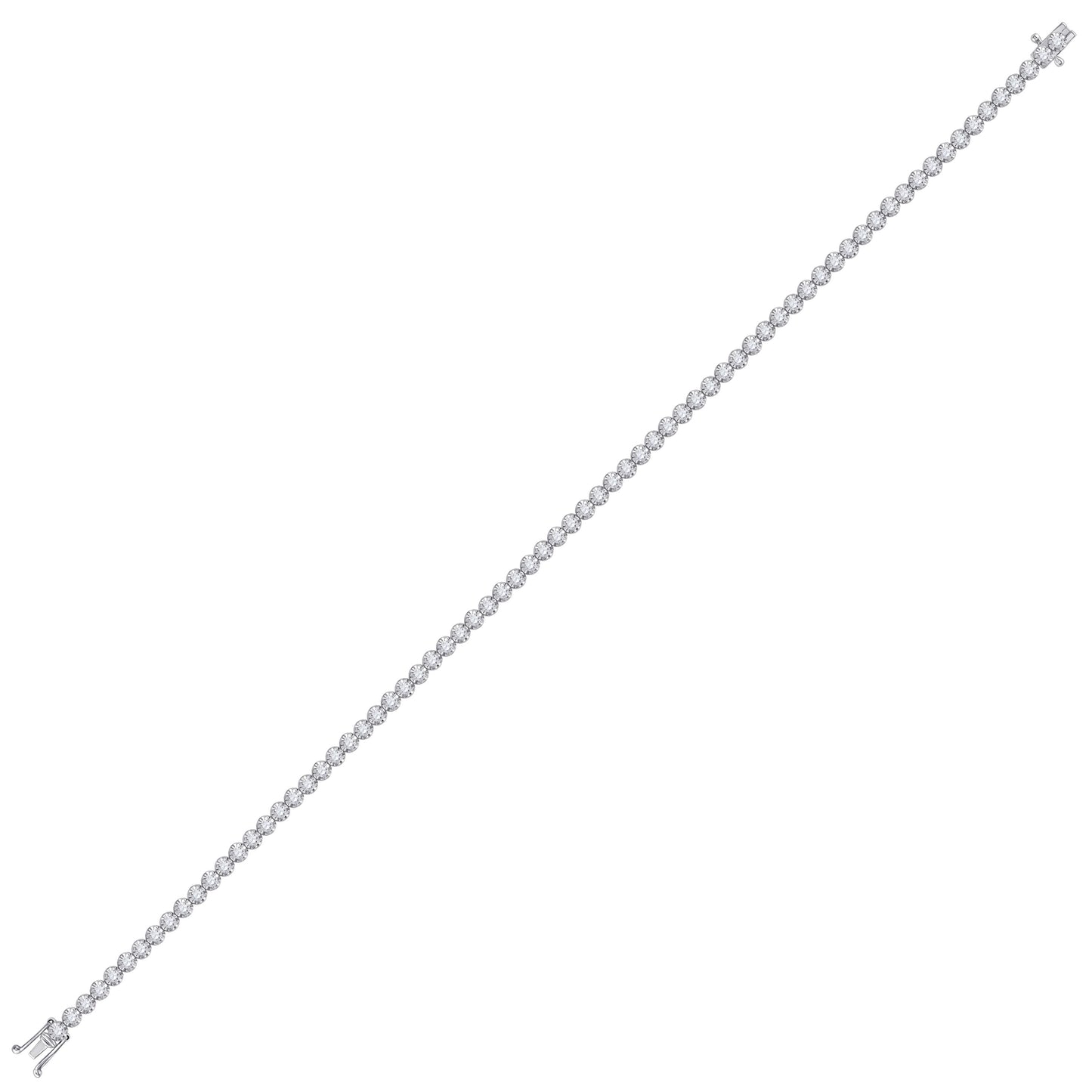 14kt White Gold 1 1/5 Cttw Diamond Tennis Bracelet, Length: 7 Inch