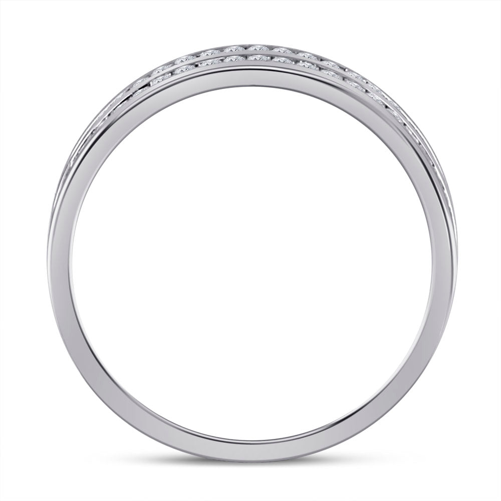 14K White Gold Womens Round Diamond Eternity Wedding Band 1 Cttw, Womens Size: 5-10