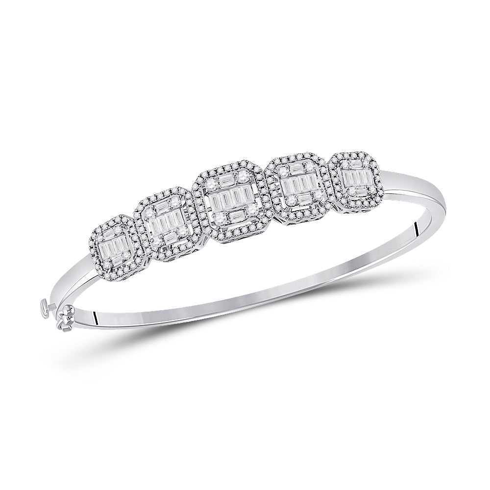 14kt White Gold 1 5/8ctw Diamond Ana M Diana Bangle (55x64.80 Mm)