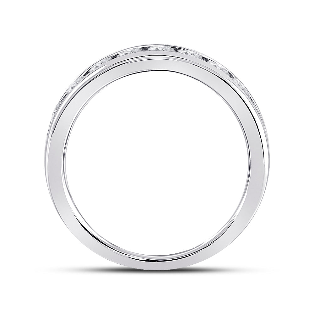 14K White Gold Womens Round Diamond Eternity Wedding Band 2 Cttw, Womens Size: 5-10