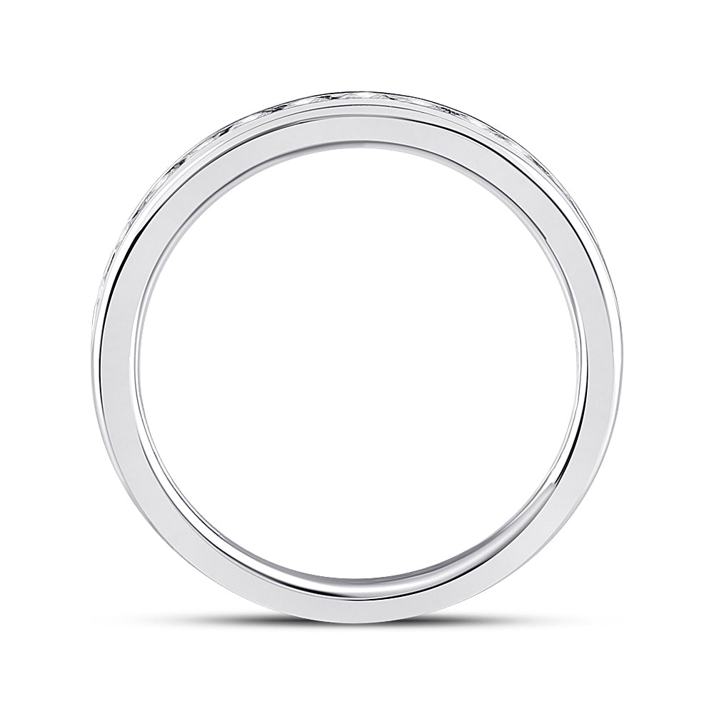 14K White Gold Womens Round Diamond Eternity Wedding Band 1ctw, Womens Size: 5-10