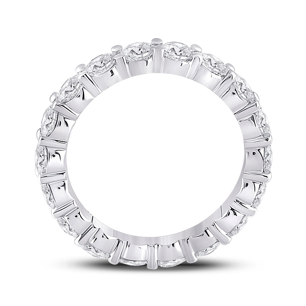 14K White Gold Womens Round Diamond Eternity Wedding Band 3 Cttw, Womens Size: 5-10