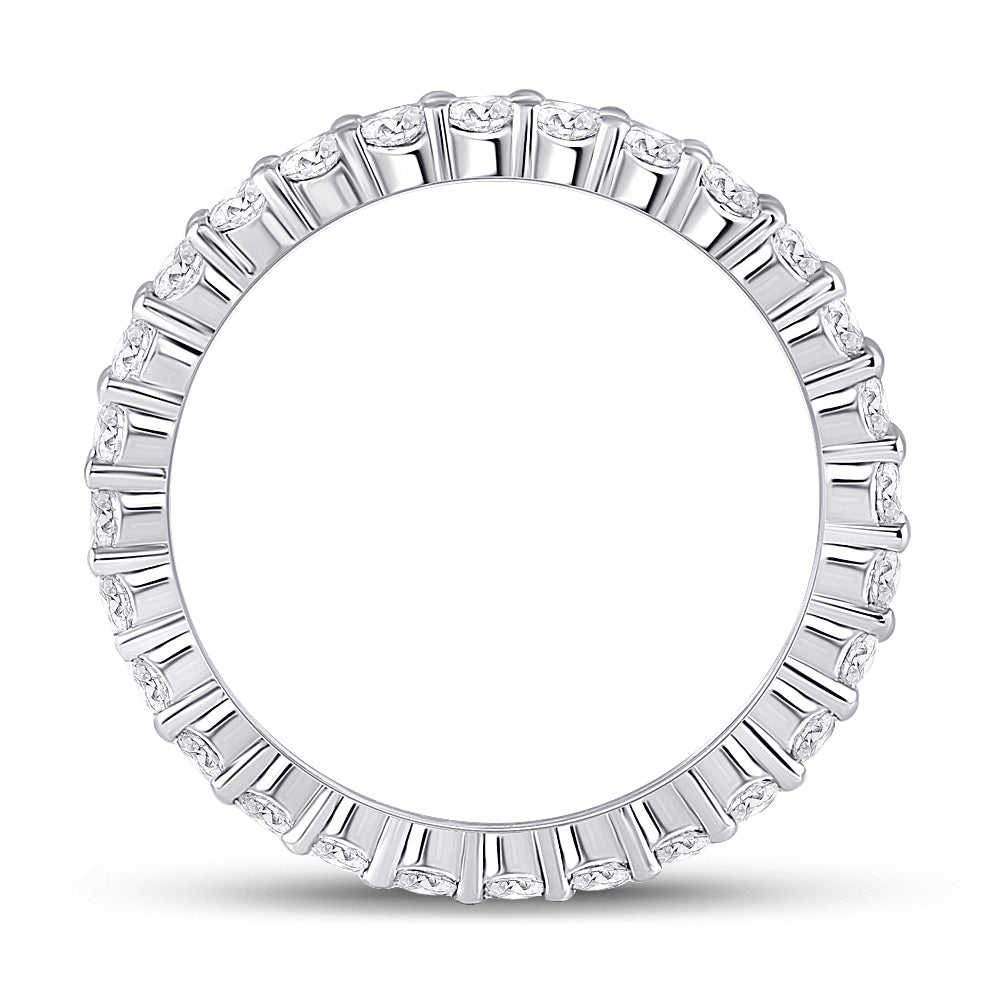14K White Gold Womens Round Diamond Eternity Wedding Band 1ctw, Women's Size: 5-10