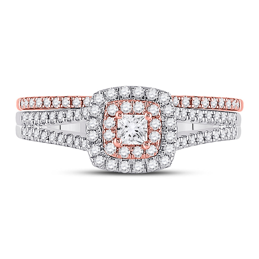 10kt Two-tone Gold 1/2ctw Diamond Cn Fashion Bridal Set