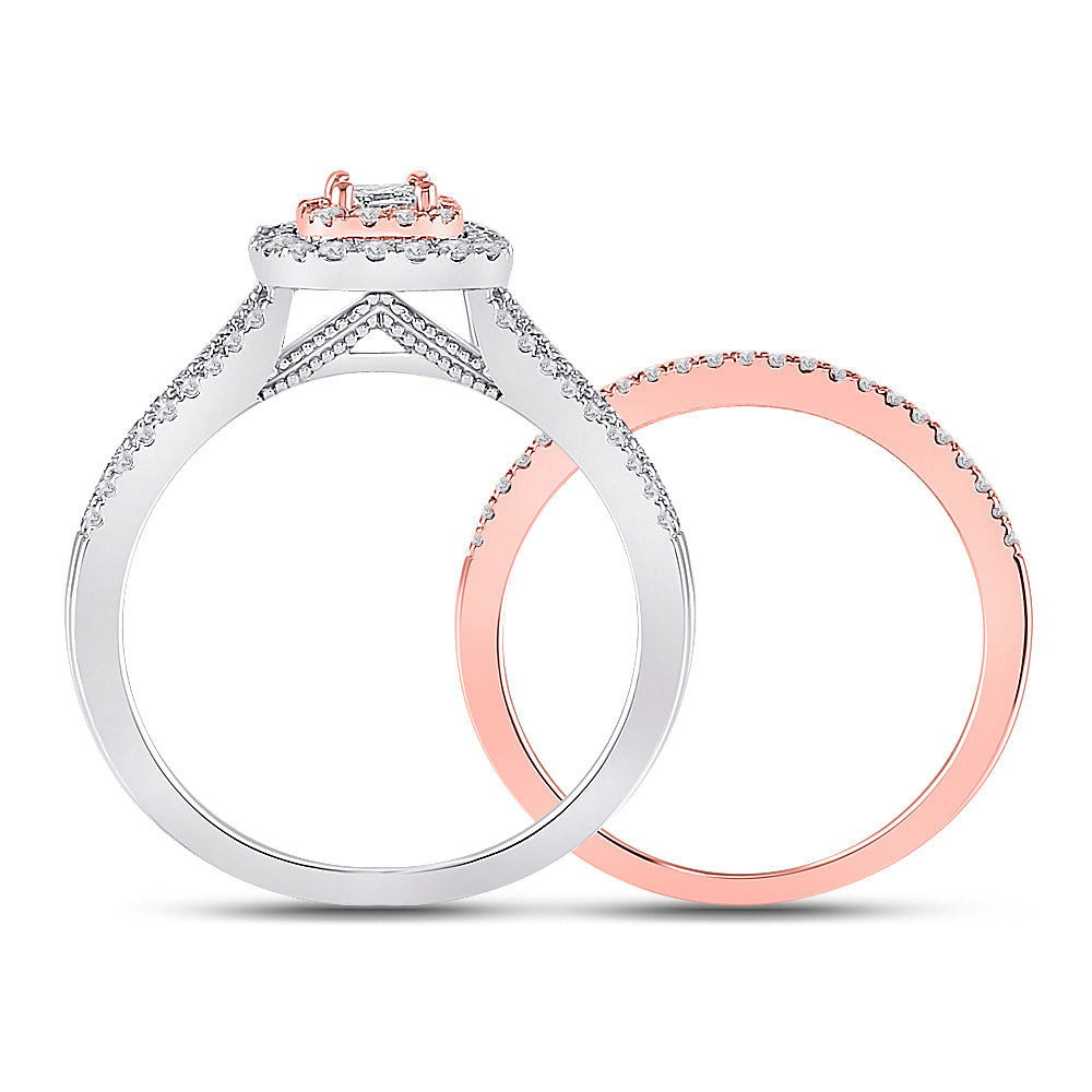 10kt Two-tone Gold 1/2ctw Diamond Cn Fashion Bridal Set