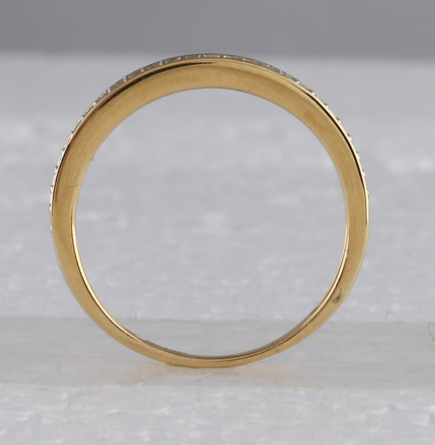 10K Yellow Gold Round Diamond Bridal Wedding Ring Band Set 1/2ctw, Women's Size: 5-10